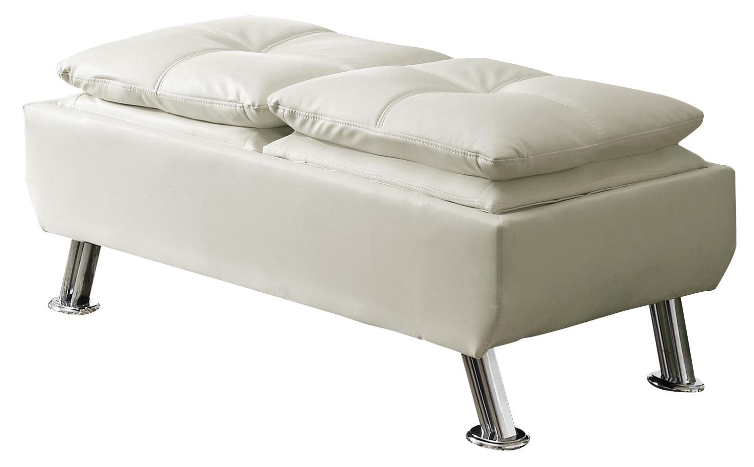 Ottoman with reversible online tray top